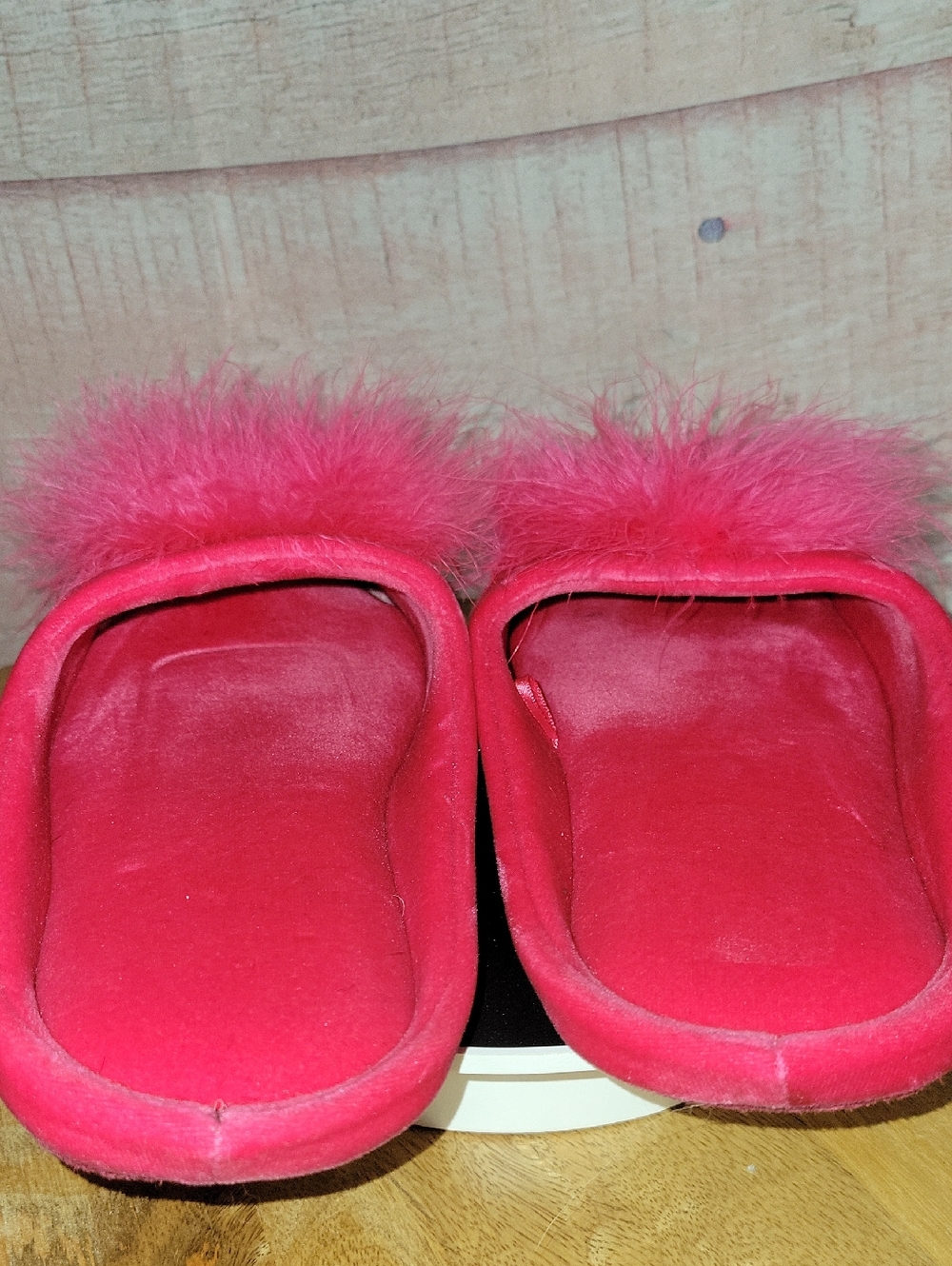 Hot Pink Fluffy Slippers - Picture 6 of 8